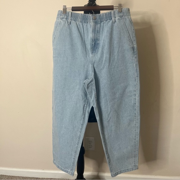 Madewell Women’s Pull On Balloon Jeans Brittany‎ Wash Tencel Denim Edition Sz L - Picture 3 of 14